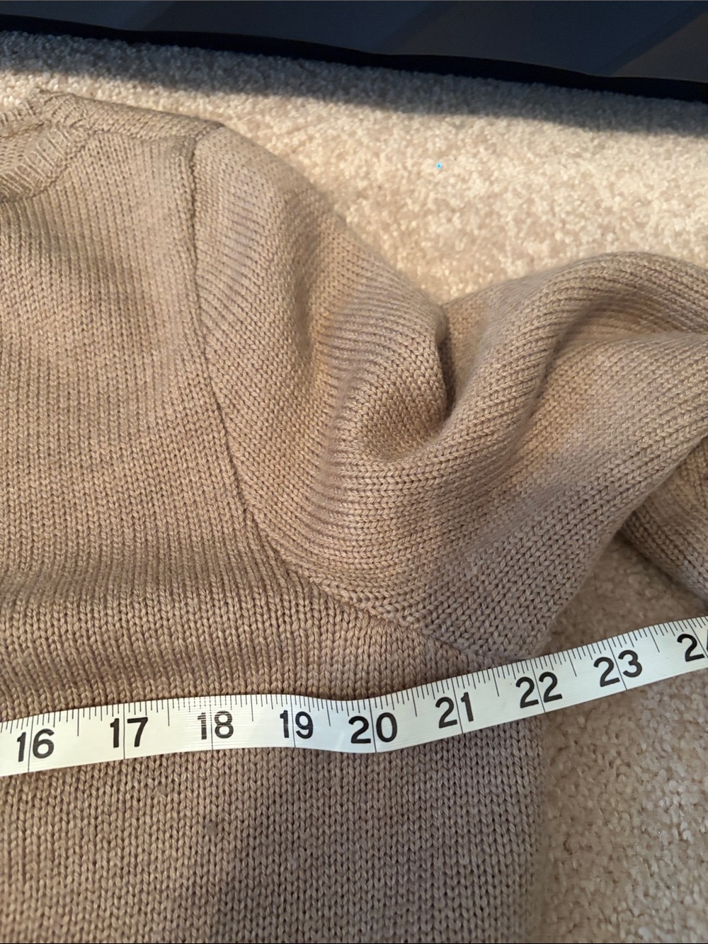 Ralph Lauren Tan Long-Sleeve Wool Knit Dress XL - Picture 3 of 5